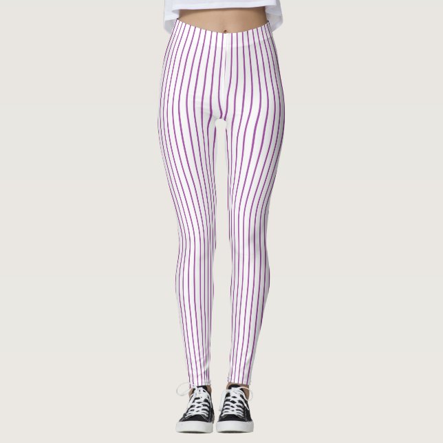 Leggings Filet pourpre et blanc (Devant)