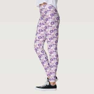 Leggings Fille Blush violet violet Fleur Jardin Doodle