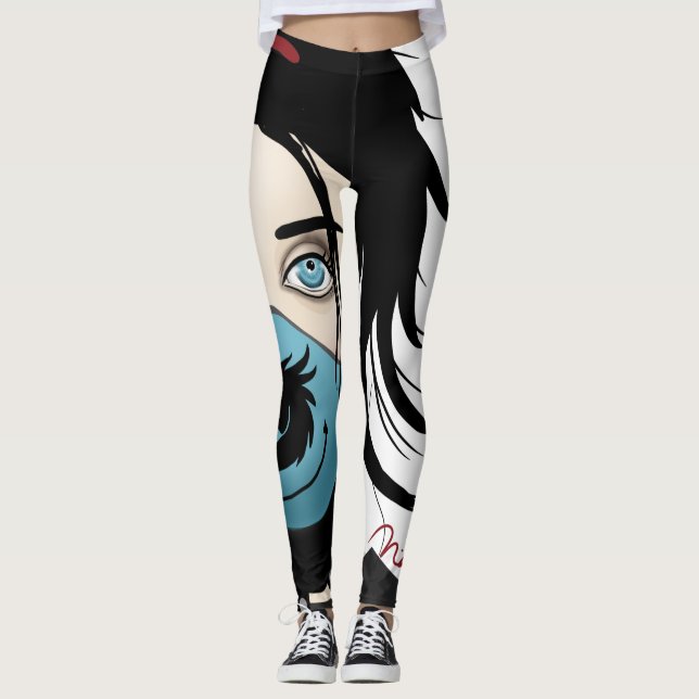 Leggings Fille de guerrier de dragon (Devant)