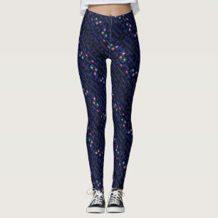Leggings Fille fantôme cosmique Rave lumière noire