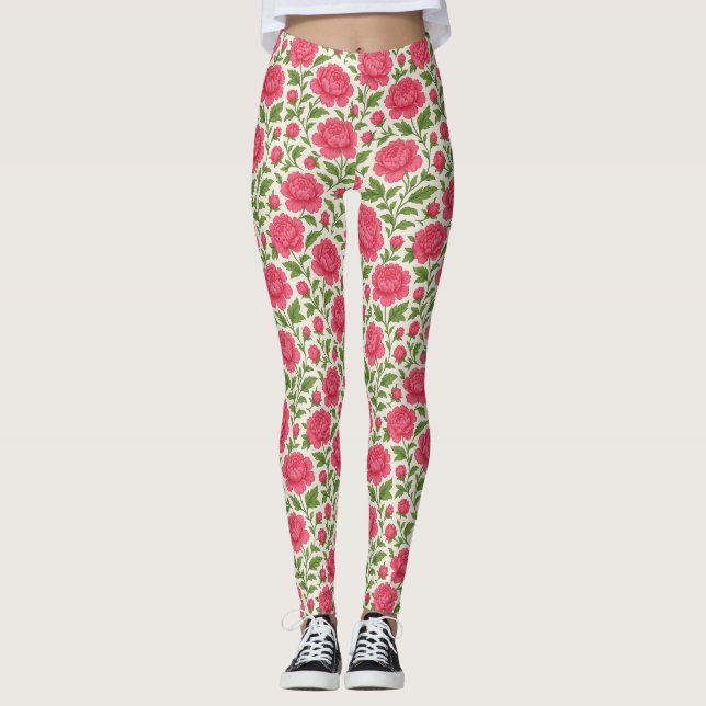 Leggings Fille Florale Lush Peonés Rose (Devant)