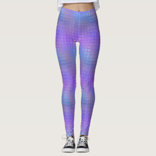 Leggings Fille Glamour Iridescente Violet Clair Brillante