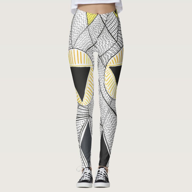 Leggings Fille tribale brisée (Devant)