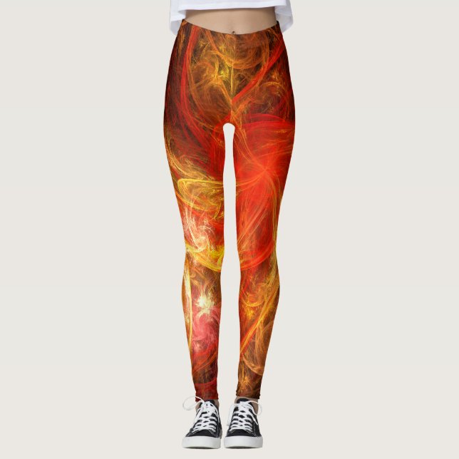 Leggings Firestorm Nova Art Abstrait (Devant)