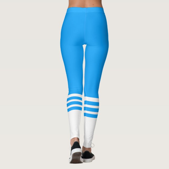Leggings Fitness Team Blue Tube Sock (Dos)
