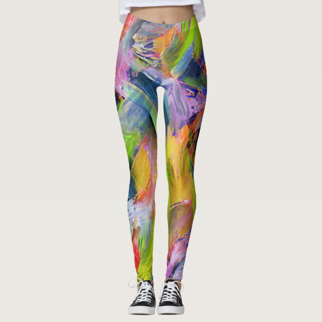 Leggings Flacons de couleurs néon (Devant)
