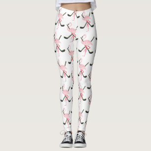 Leggings Flamant rose chanceux de victoire d'hockey