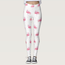 Leggings Flamant rose d'aquarelle rose fillette