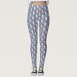 Leggings Flamant rose ROSE SNOWMAN HUMOUR NOËL LEGINGS