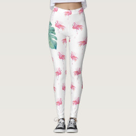 Leggings Flamant rose rose tropical