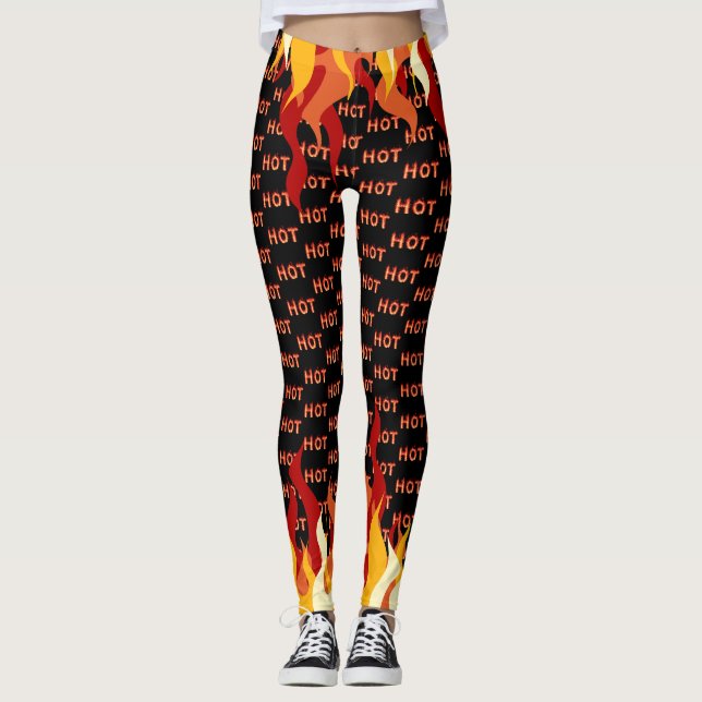 Leggings Flamme colorée chaude (Devant)