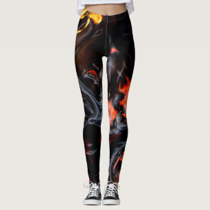 Leggings Flammes chaudes et fumée