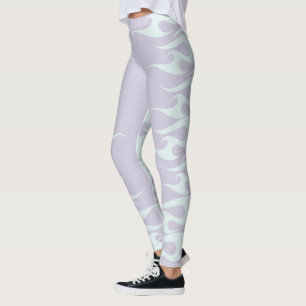 Leggings Flammes de menthe Pastel et de lavande