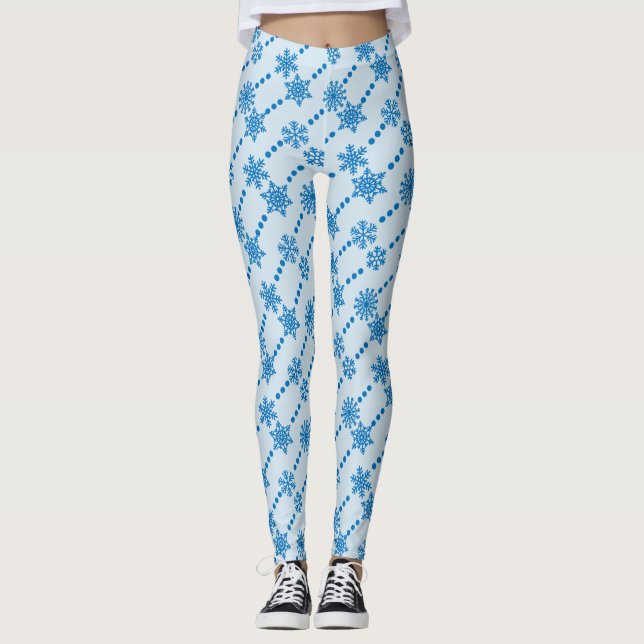 Leggings Flèche de neige bleue (Devant)