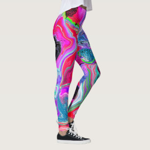 Leggings Flèches colorées Abstrait Fluid Art