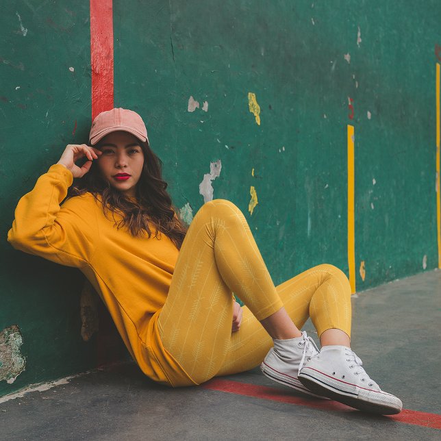 Leggings Flèches d'amour jaune (Créateur téléchargé)