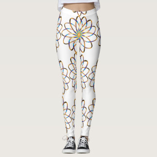Leggings Fleur abstraite de blu
