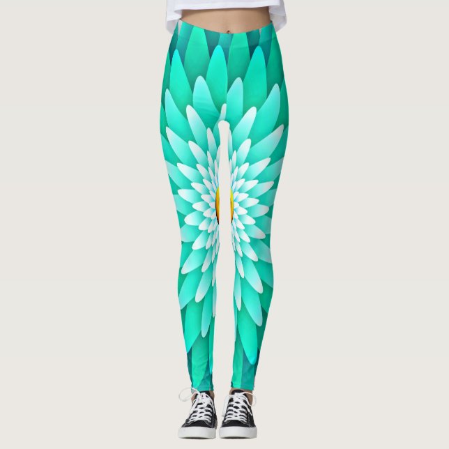 Leggings Fleur bleue (Devant)