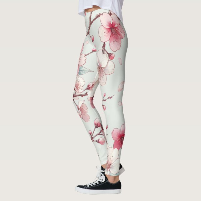 Leggings Fleur de cerise (Gauche)