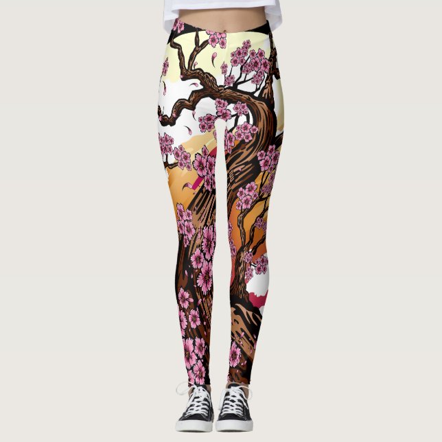 Leggings Fleur de cerisier sauvage (Devant)