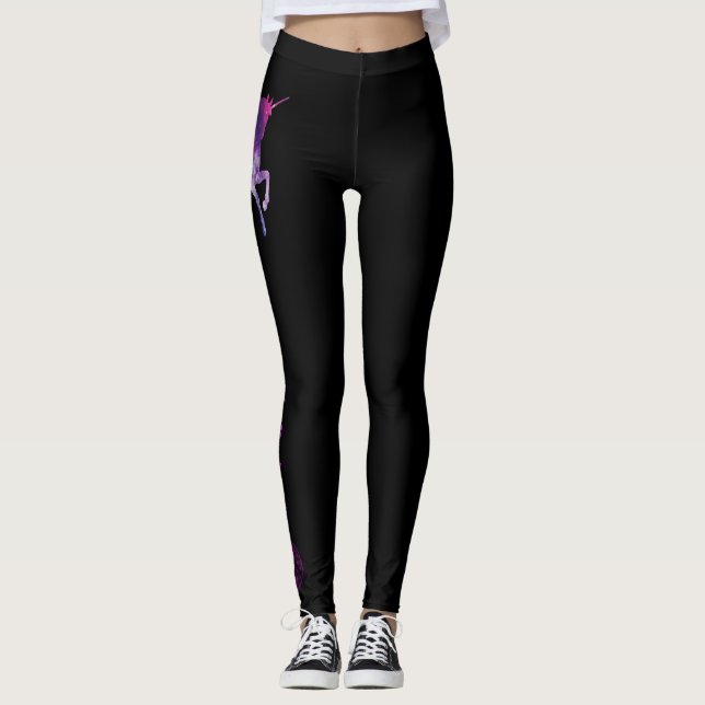 Leggings Fleur de licorne des guêtres de reiki de yoga de (Devant)
