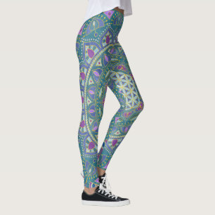 Leggings Fleur De Vie - Mandala India Style 1