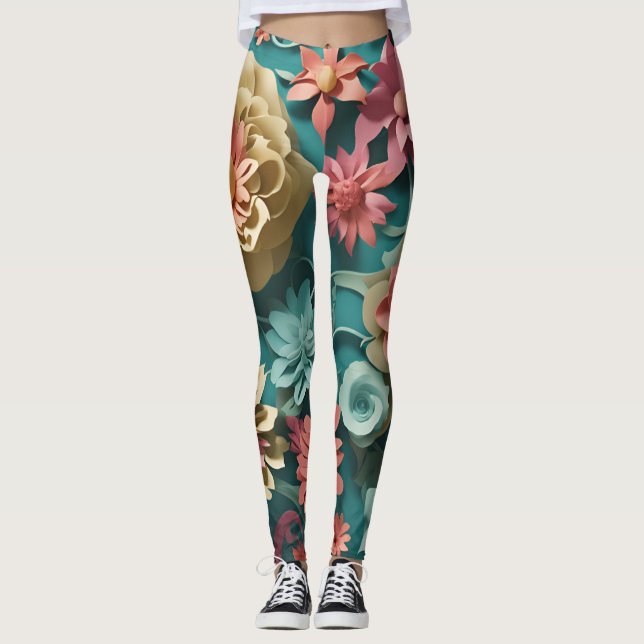 Leggings Fleur éclate Flore Explosion Leger (Devant)
