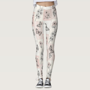 Leggings Fleur Élégante de Papillon (8)