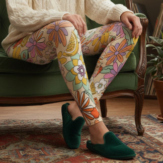 Leggings Fleur Groovy des années 70 ID929