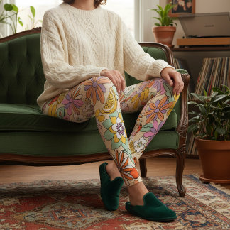 Leggings Fleur Groovy des années 70 ID929