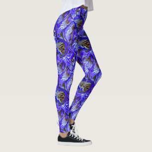 Leggings Fleur Iris Violet / Esthétique / Carrelé /