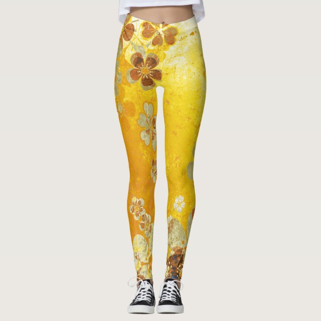 Leggings Fleur Jaune (Devant)