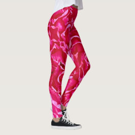 Leggings fleur rose