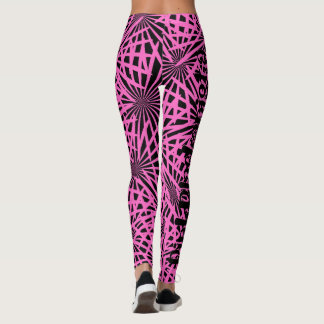 Leggings fleur rose noir rose noir anista