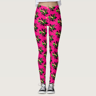 Leggings Fleur rose tropicale Thunder_Cove de ketmie