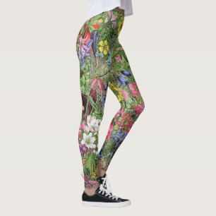 Leggings Fleur sauvage de la nature en fleurs botaniques