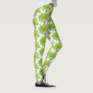 Leggings Fleur vert vert vert vert pâle marguerite