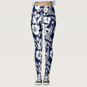 Leggings Fleurs blanches