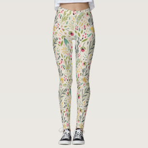 Leggings Fleurs colorées mignonnes Motif