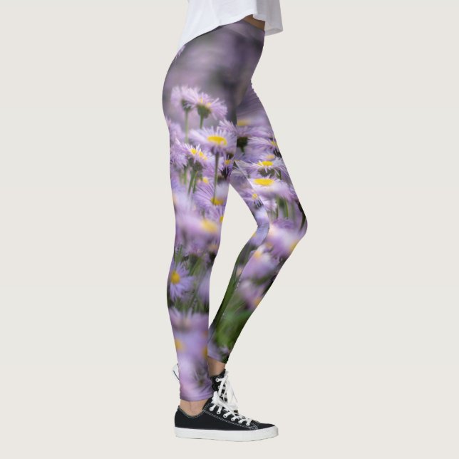 Leggings Fleurs d'aster violet (Droite)
