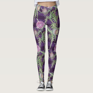 Leggings Fleurs de chardon