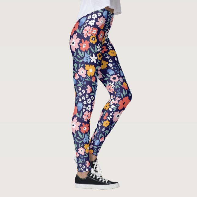 Leggings Fleurs d'été sauvages et gratuites (Droite)