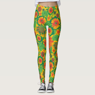 Leggings Fleurs drôles à main