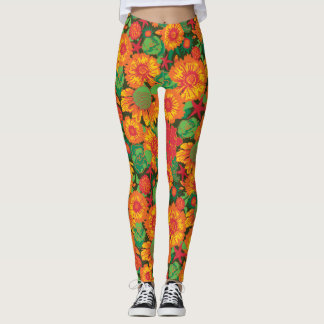 Leggings Fleurs drôles à main