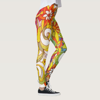 Leggings Fleurs et guêtres de remous par Leslie Clair Bures