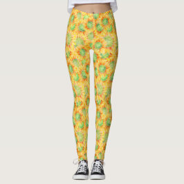 Leggings Fleurs jaunes