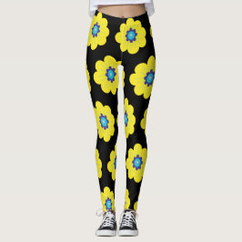 Leggings Fleurs jaunes