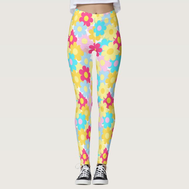 Leggings Fleurs mignonnes (Devant)
