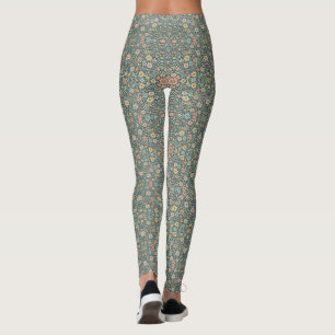 Leggings Fleurs pastel avec un arrière - plan foncé
