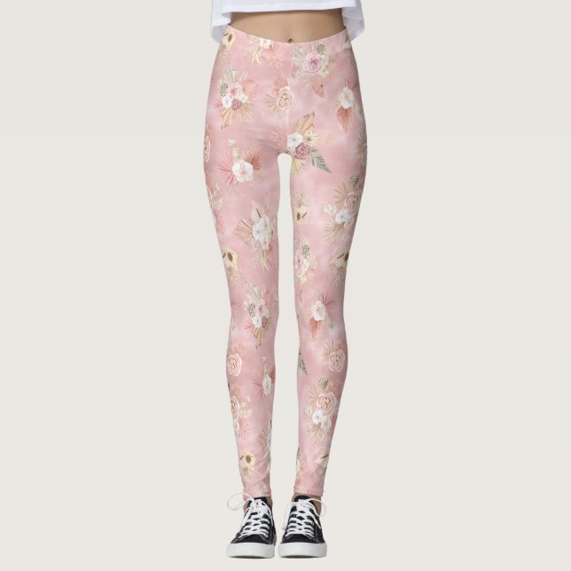 Leggings FLEURS ROSES vintages (Devant)